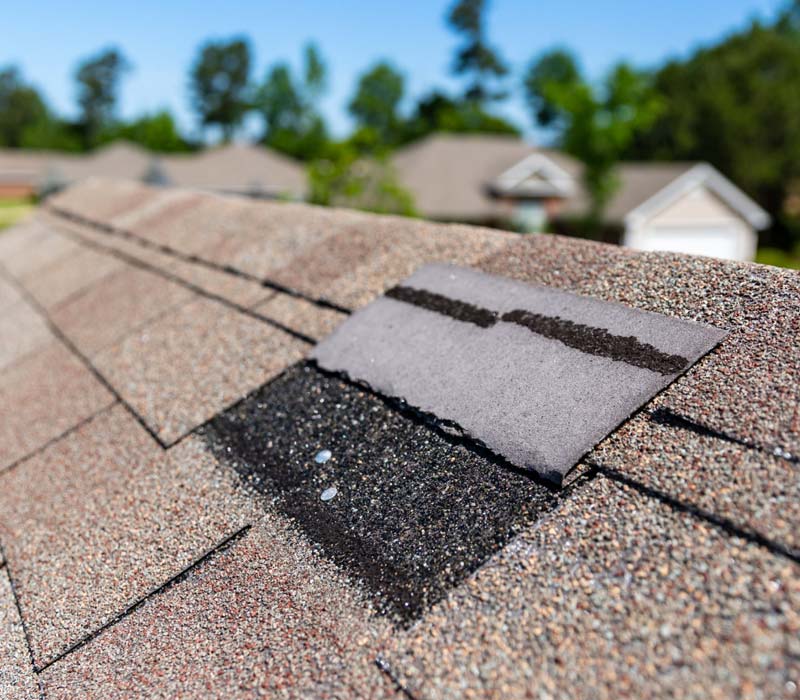 closeup of a roof shingle